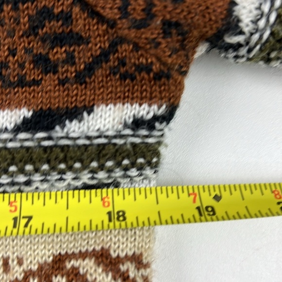 Retro Marella Wool Blend Sweater Neutral Stripe Pattern 90s - Picture 4 of 8